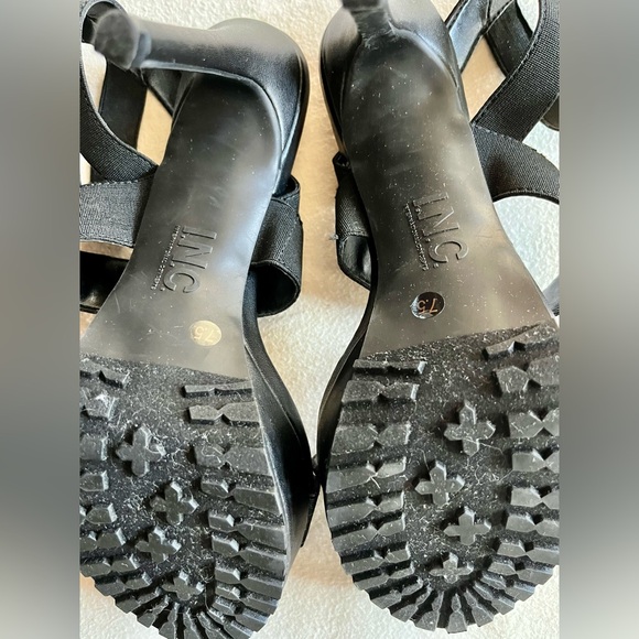 INC International Concepts Black Strappy Heels - Picture 8 of 9